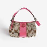 Coach brown pink silver