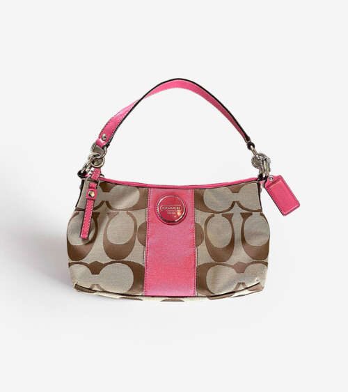 Coach brown pink silver