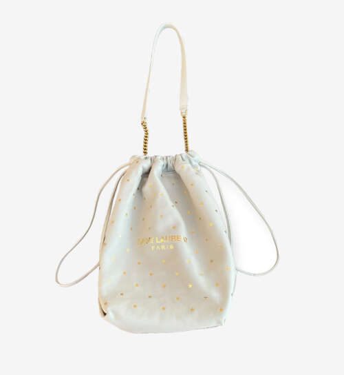 Saint Laurent Teddy White Star Printed Drawstring