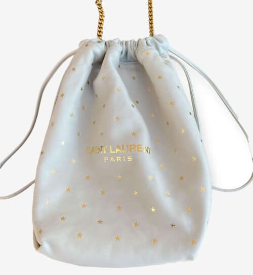 Saint Laurent Teddy White Star Printed Drawstring - Image 2