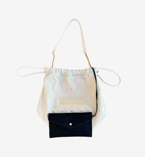 Saint Laurent Teddy White Star Printed Drawstring - Image 5