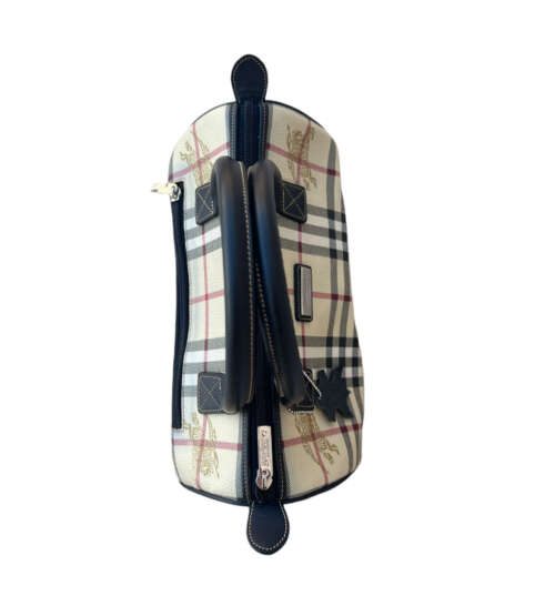 Vintage Burberry Beige x Brown Leather Canvas - Image 8