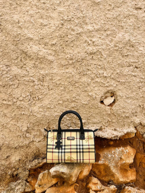 Vintage Burberry Beige x Brown Leather Canvas - Image 2