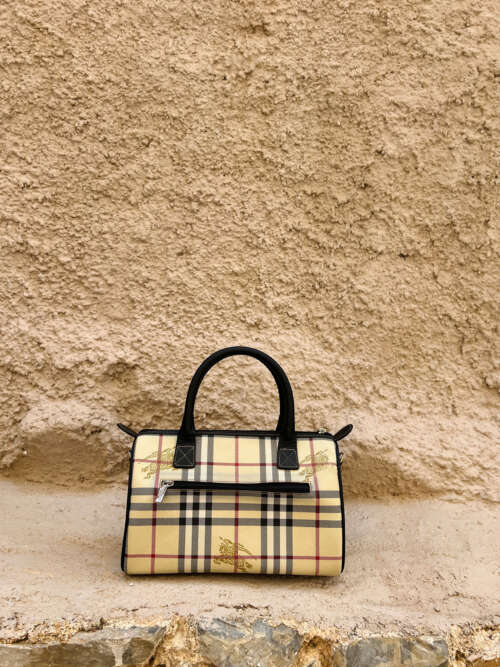 Vintage Burberry Beige x Brown Leather Canvas - Image 3