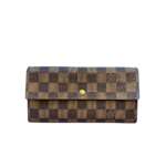 Louis Vuitton Leather Damier Ebene Canvas Sarah