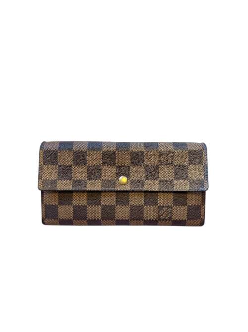 Louis Vuitton Leather Damier Ebene Canvas Sarah