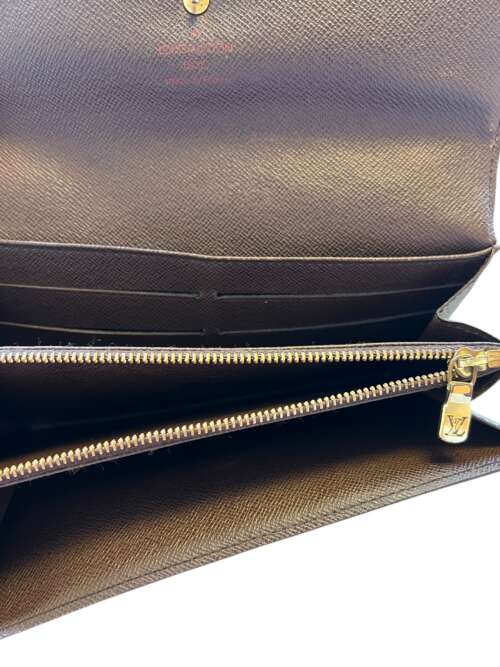 Louis Vuitton Leather Damier Ebene Canvas Sarah - Image 7