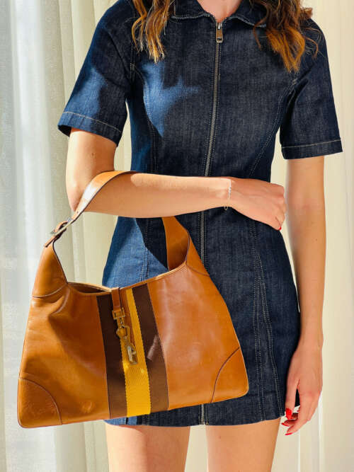 Gucci Leather Jackie Kandinsky Hobo