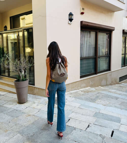 Gucci GG Supreme Vintage Drawstring Backpack - Image 2