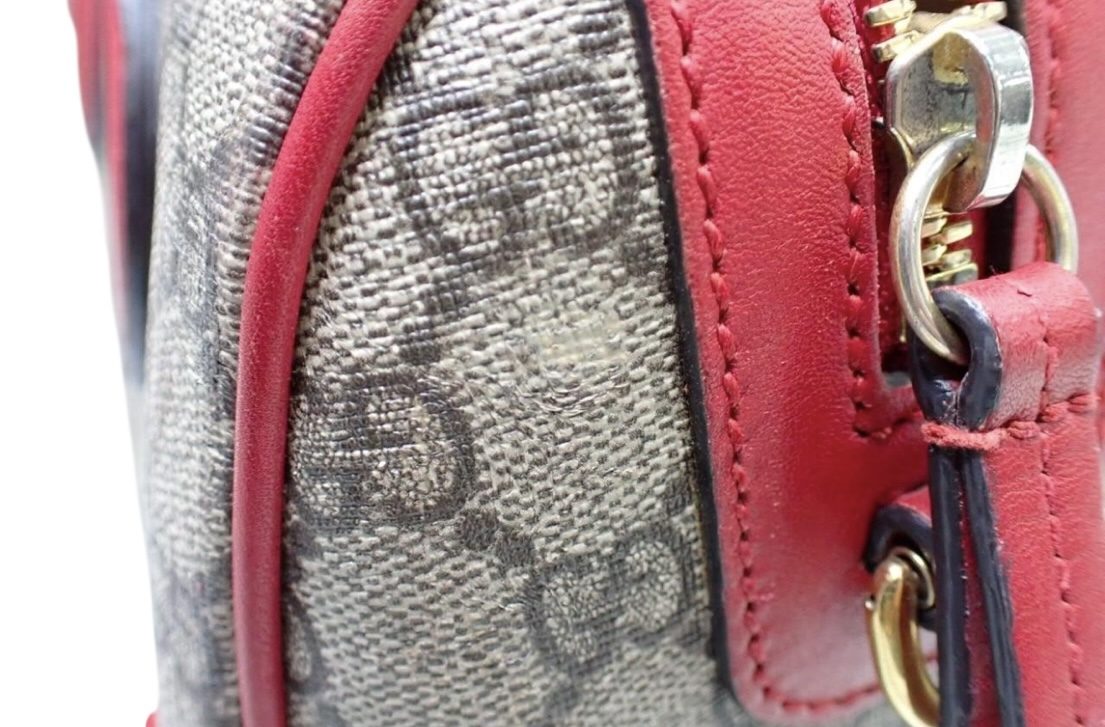 Gucci GG Supreme Heart Embroidered Boston Bag - Image 14