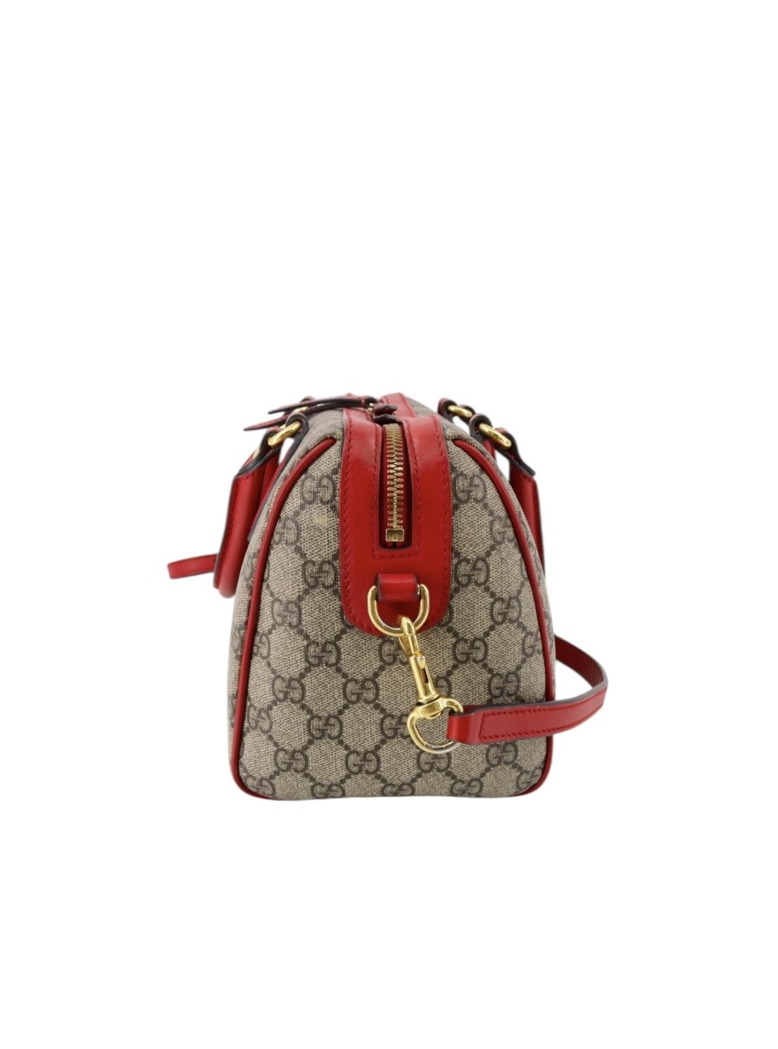 Gucci GG Supreme Heart Embroidered Boston Bag - Image 11
