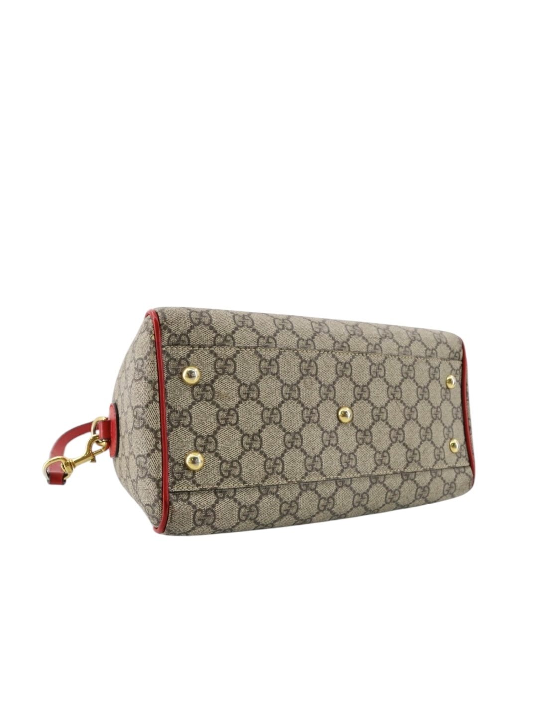 Gucci GG Supreme Heart Embroidered Boston Bag - Image 3