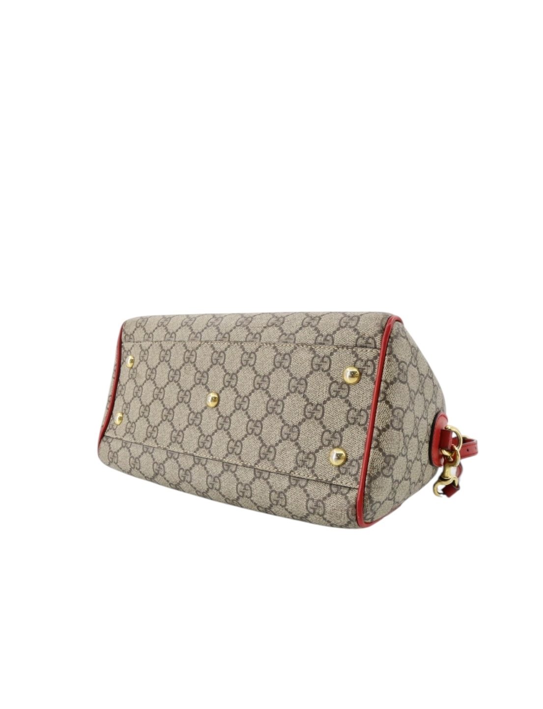 Gucci GG Supreme Heart Embroidered Boston Bag - Image 9