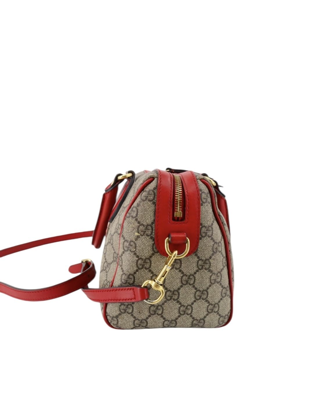 Gucci GG Supreme Heart Embroidered Boston Bag - Image 6