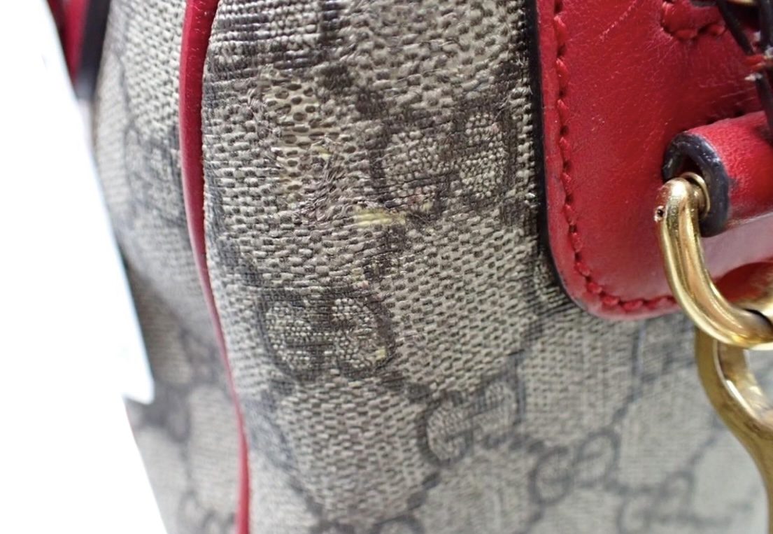 Gucci GG Supreme Heart Embroidered Boston Bag - Image 15