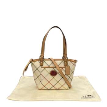 Coach Signature Plaid Mini Tote – Multicolor