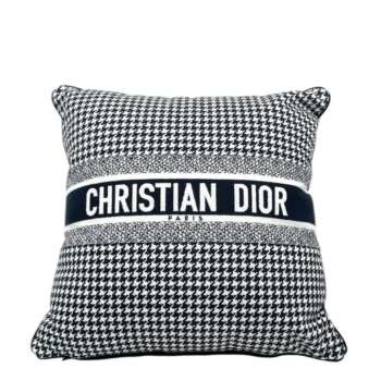 Christian Dior Houndstooth Decorative Cushion