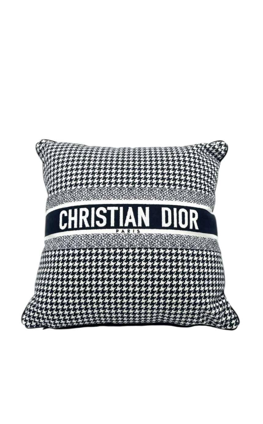 Christian Dior Houndstooth Decorative Cushion