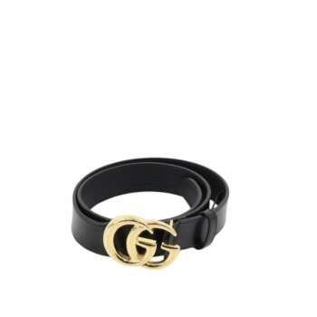 GG Marmont Leather Belt – Black