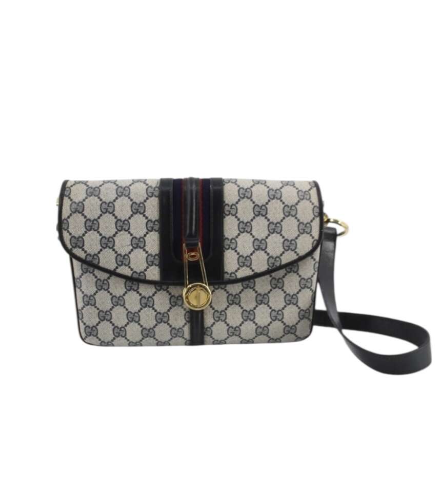 Pre-Owned Gucci GG Supreme Canvas Shoulder Bag – Vintage Web Detail