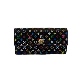 Louis Vuitton Sarah Wallet Monogram Multicolour Black