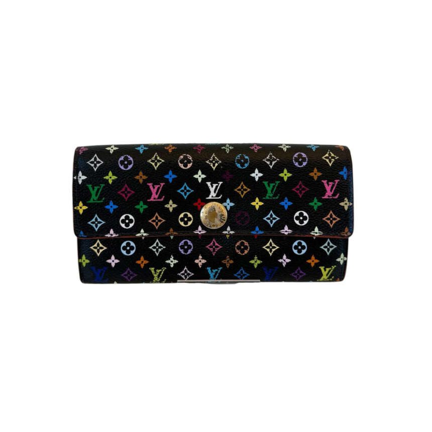 Louis Vuitton Sarah Wallet Monogram Multicolour Black