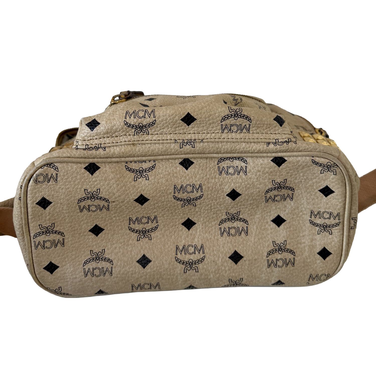 MCM Stark Visetos Backpack σε Ivory με Τρουκς - Image 3