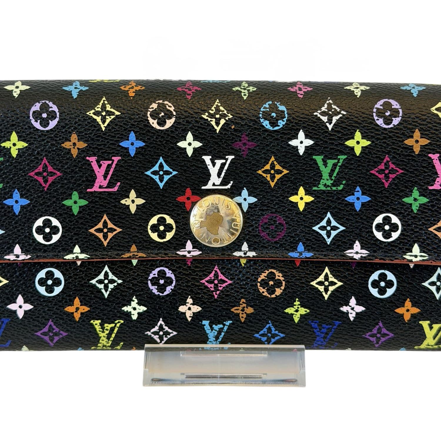 Louis Vuitton Sarah Wallet Monogram Multicolour Black - Image 4