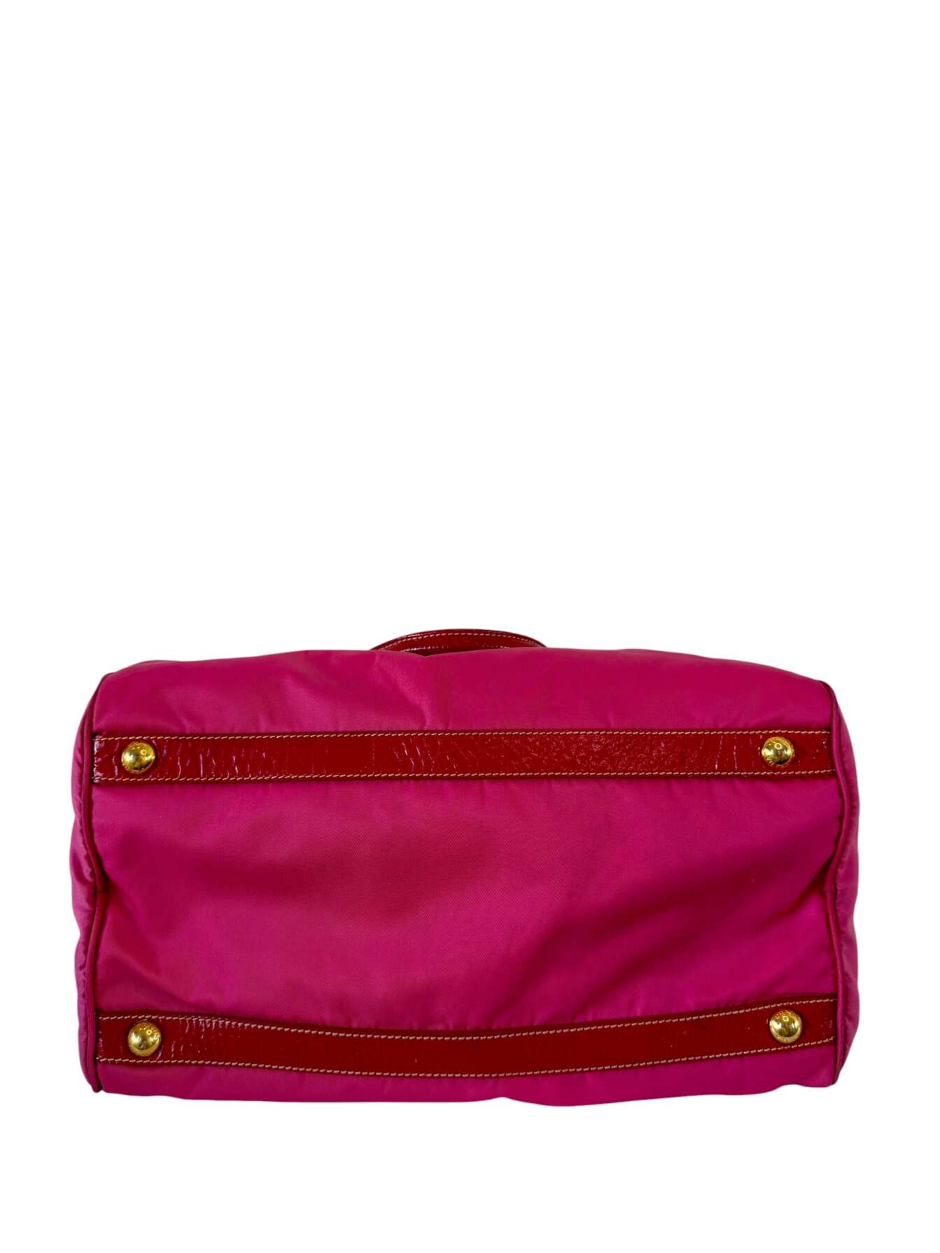 Prada Φούξια Nylon Boston Τσάντα Χειρός με Λουστρέ Λεπτομέρειες - Image 6