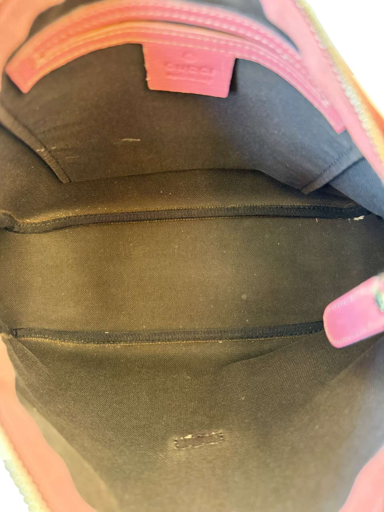 Gucci GG Supreme Τσάντα Ώμου με Ροζ Δέρμα - Image 7