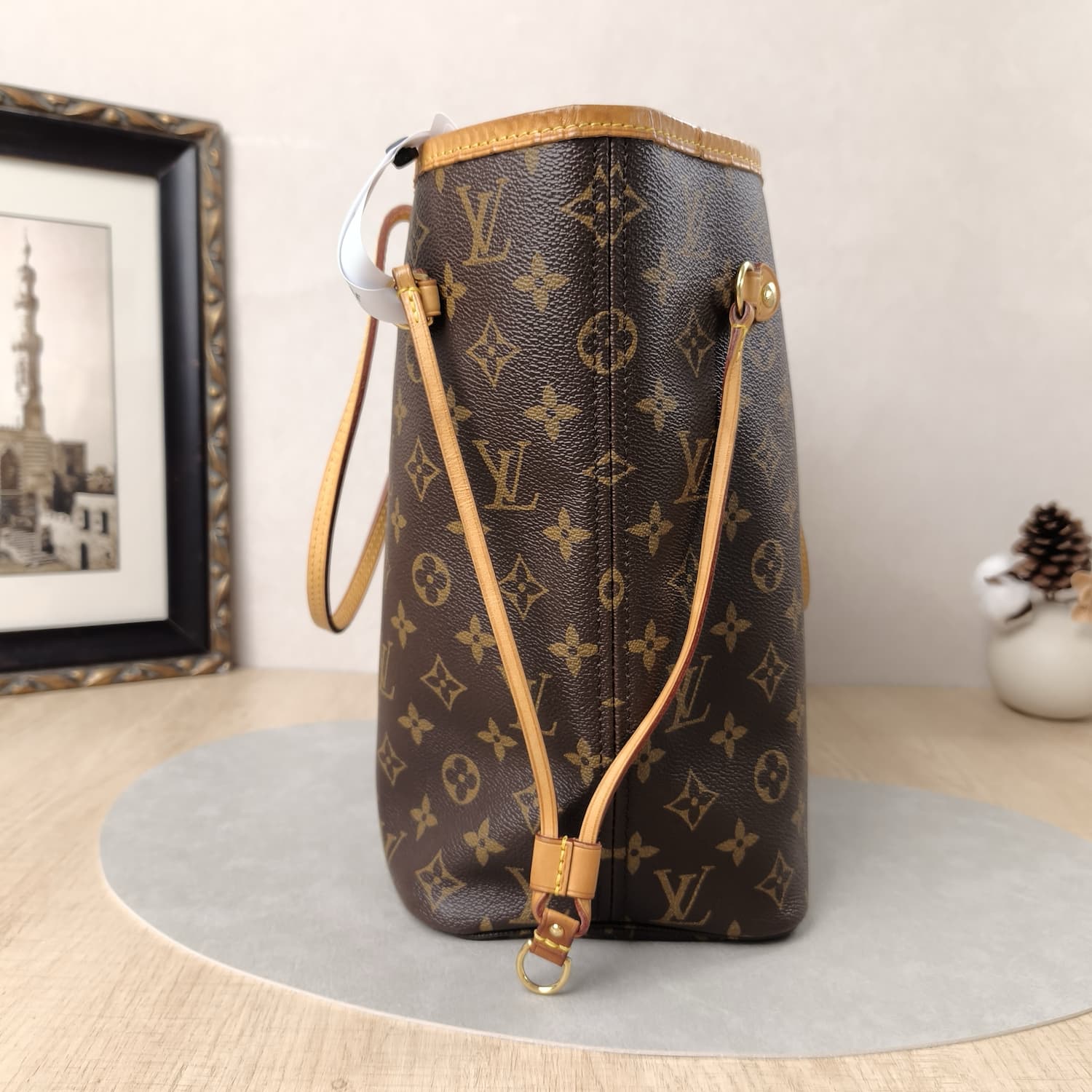 Louis Vuitton Neverfull MM Monogram Canvas — Καφέ Tote με Pochette — φωτογραφία 4