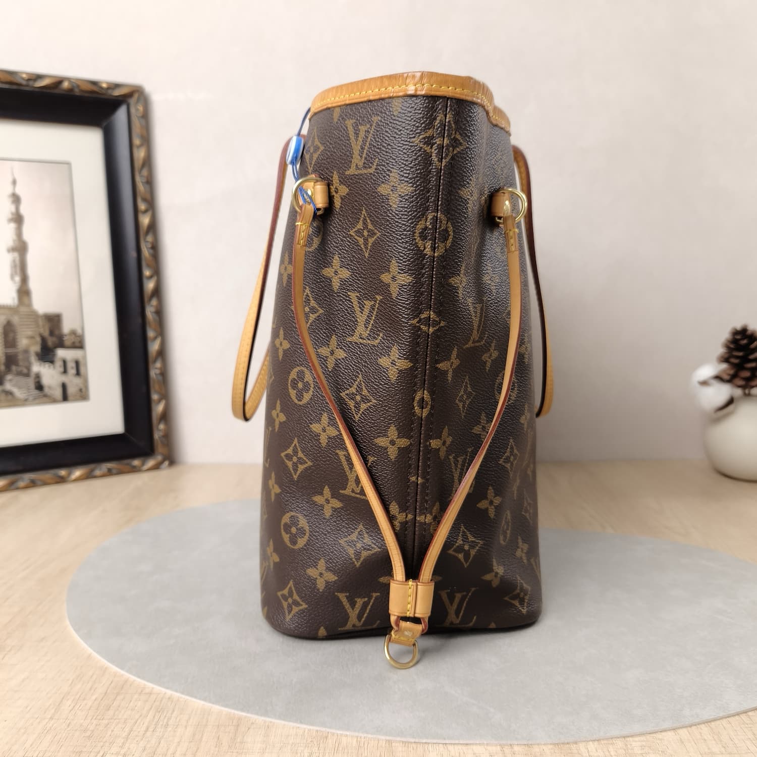 Louis Vuitton Neverfull MM Monogram Canvas — Καφέ Tote με Pochette — φωτογραφία 5