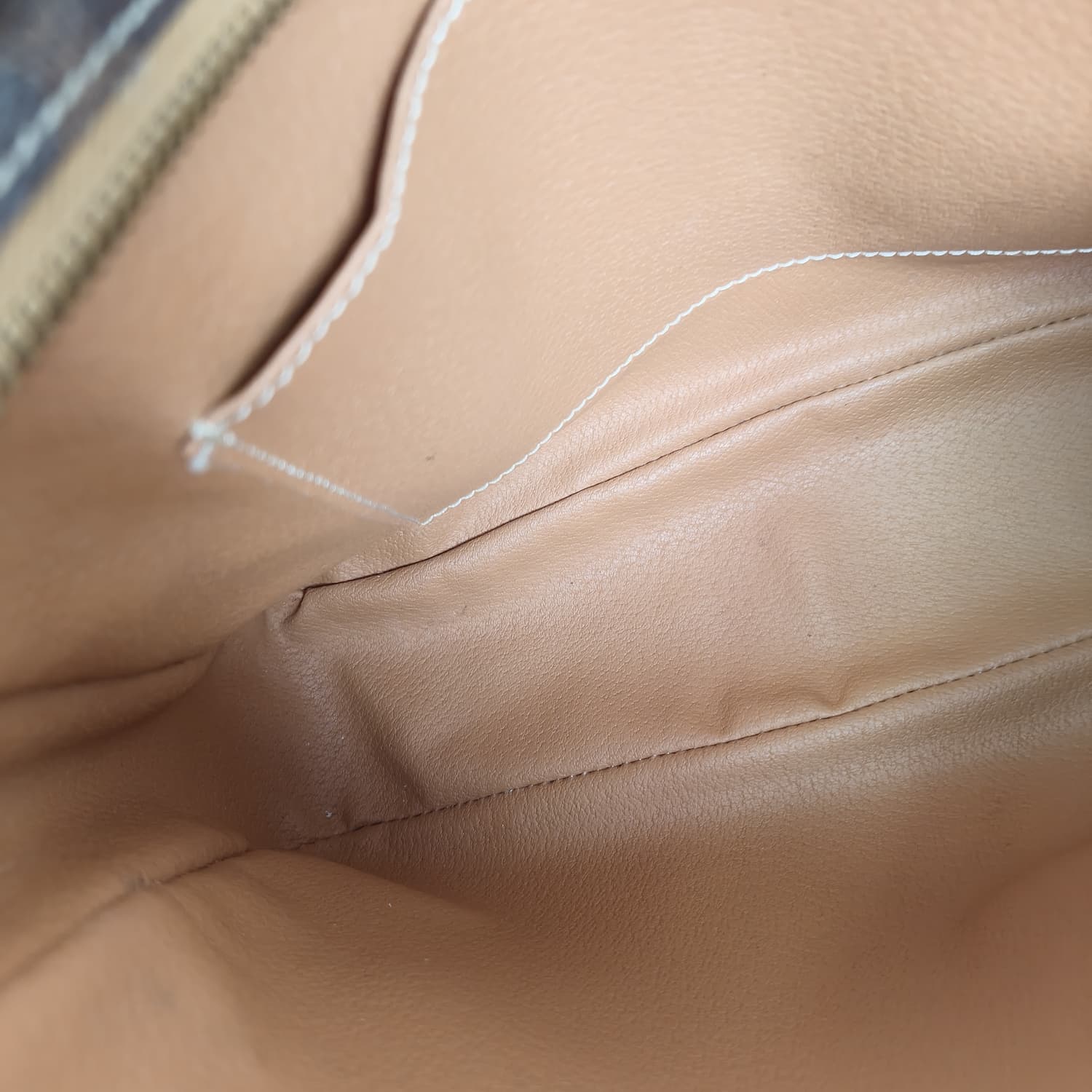 Céline Vintage Macadam Canvas — Καφέ Τσάντα Ώμου με Ταμπά Δέρμα — φωτογραφία 14