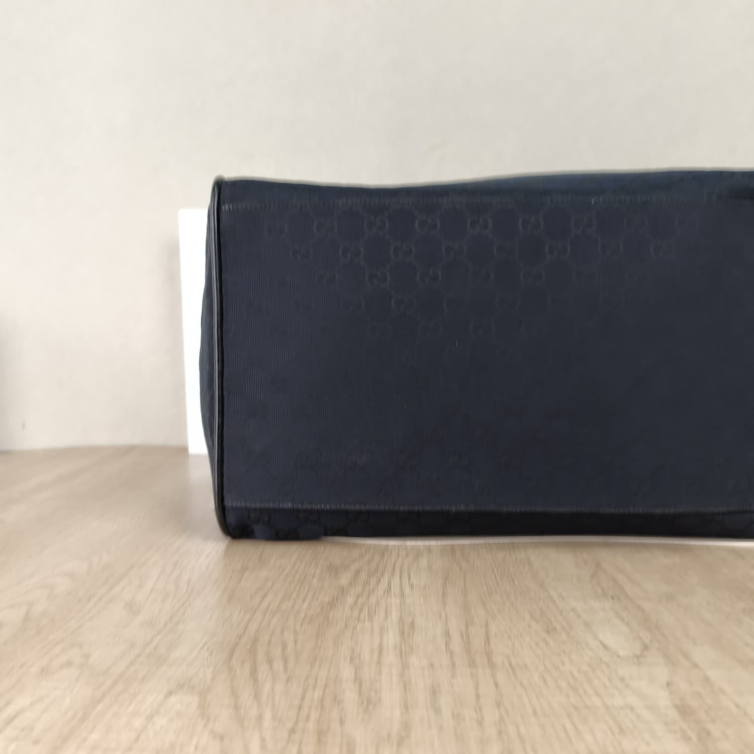 Gucci GG Canvas Boston Bag — Μπλε Σκούρο με Πράσινο-Κόκκινο Web — φωτογραφία 8