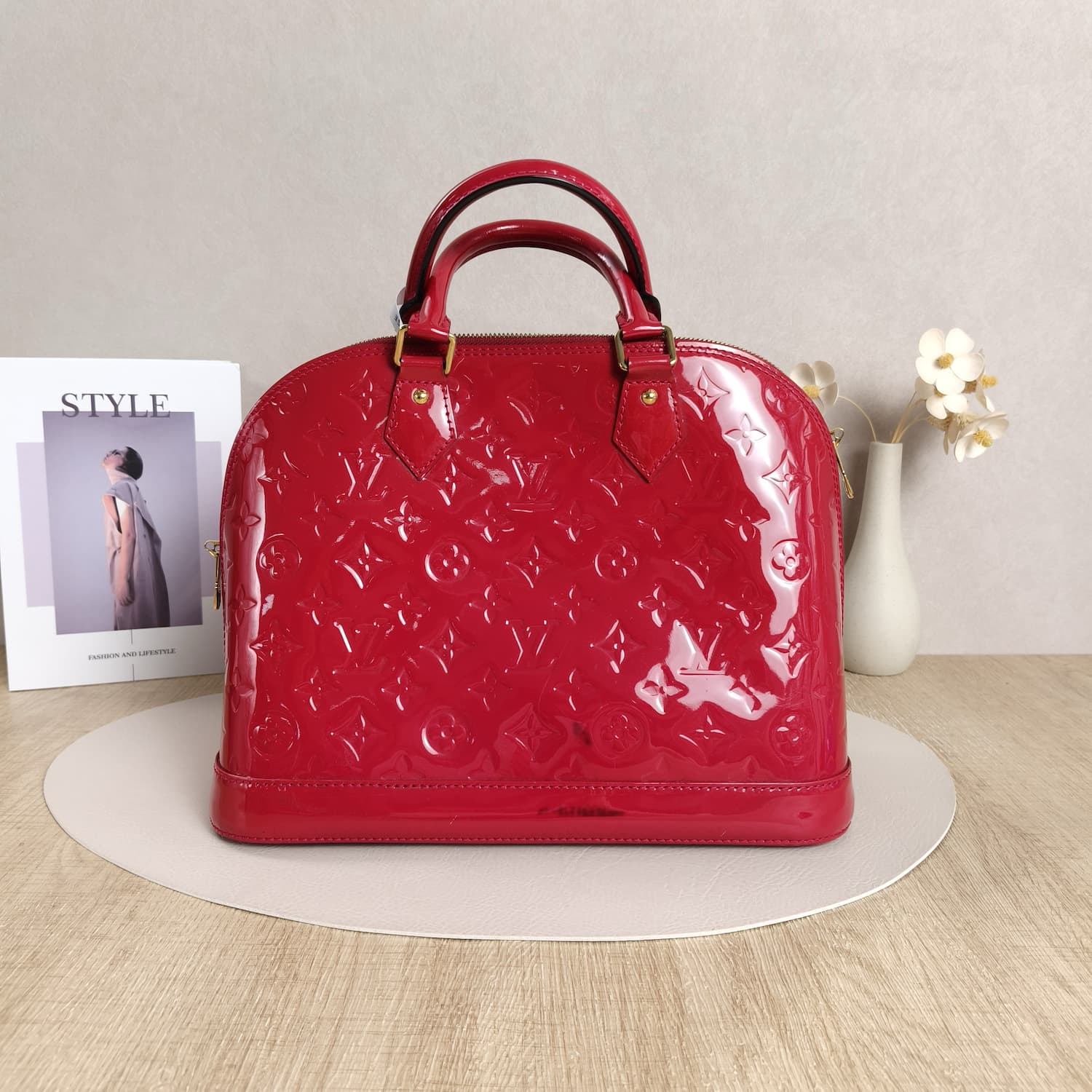 Louis Vuitton Alma PM Monogram Vernis — Κόκκινη Λουστρίνι Τσάντα
