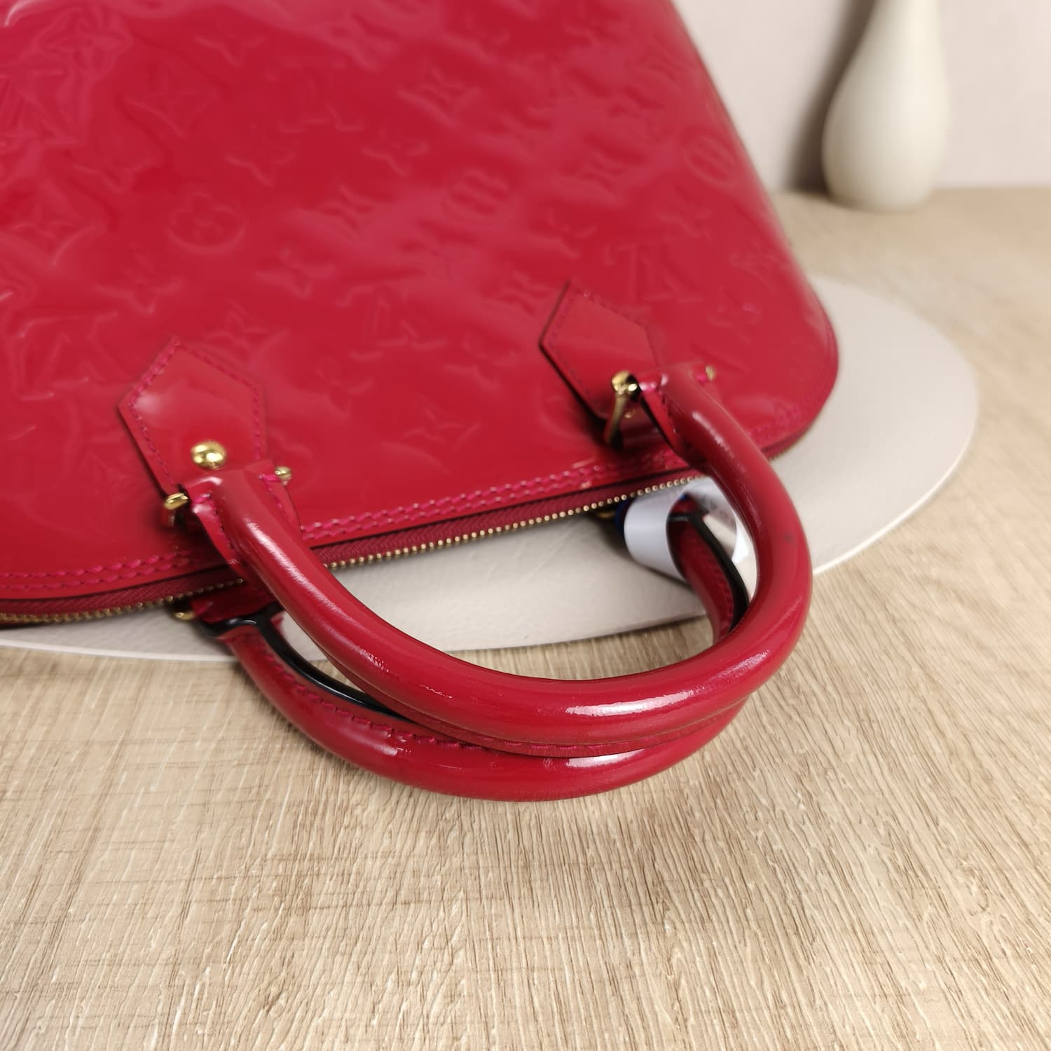 Louis Vuitton Alma PM Monogram Vernis — Κόκκινη Λουστρίνι Τσάντα — φωτογραφία 6